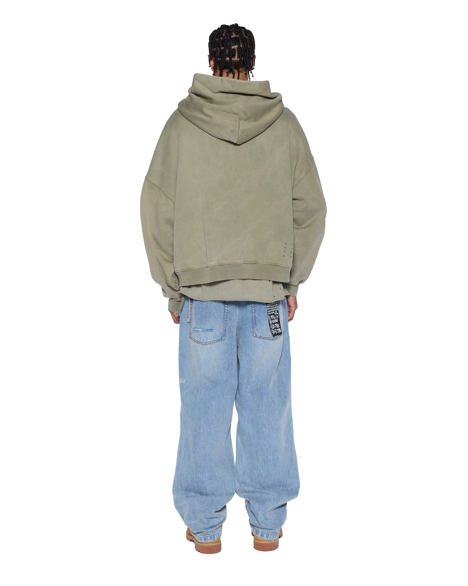 Mens Blasted Ekcess Hoodie Outback Fleece - Image 4