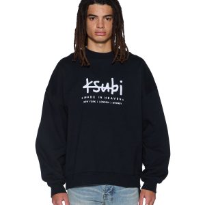 Mens Plated Ekcess Crewneck Jet Black Fleece