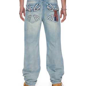 Mens Ksubi X Alice Hollywood Toro Punk Bootcut Denim Jeans