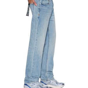 Mens Hazlow Scatter Blue Straight Denim Jeans