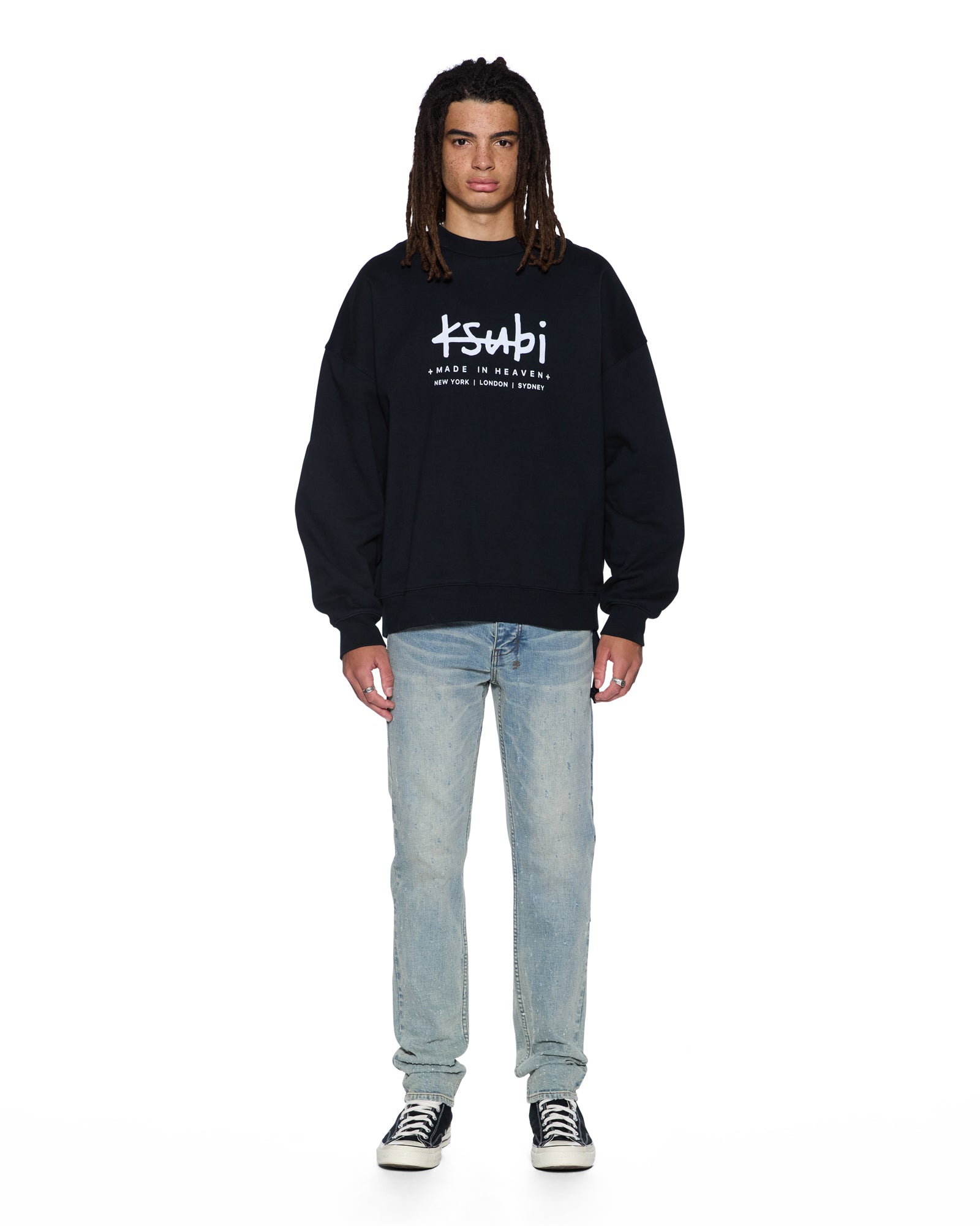 Mens Hazlow Scatter Blue Straight Denim Jeans - Image 2