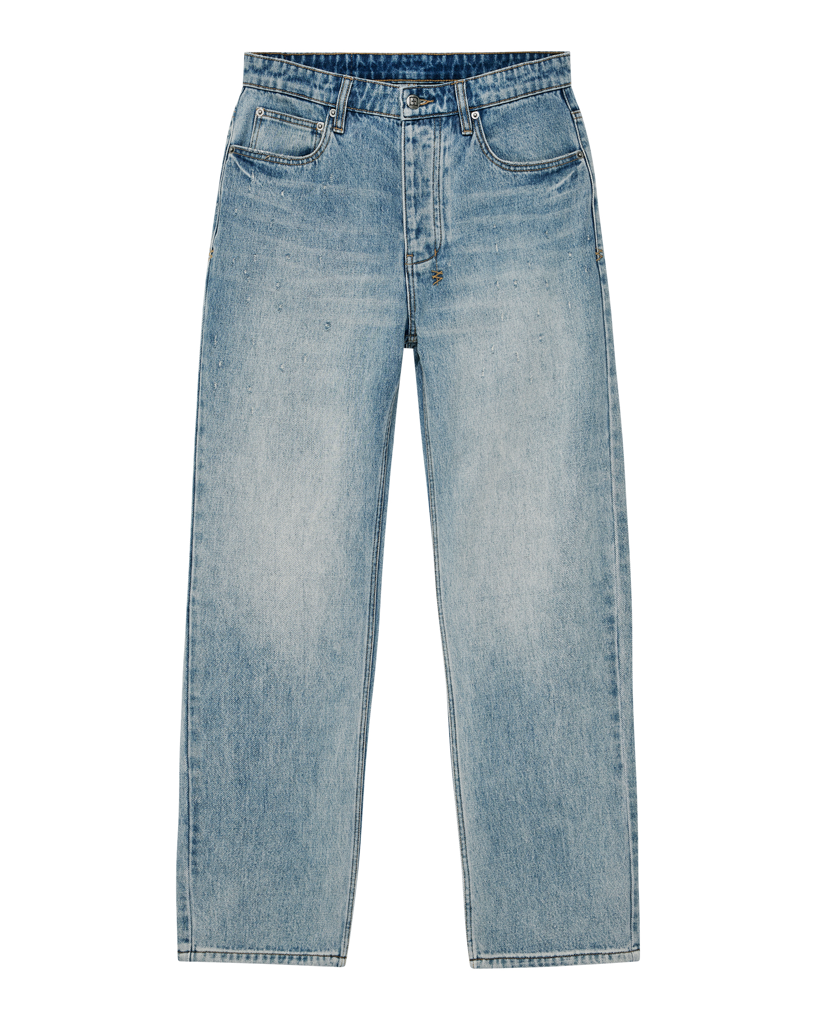 Mens Hazlow Scatter Blue Straight Denim Jeans - Image 5