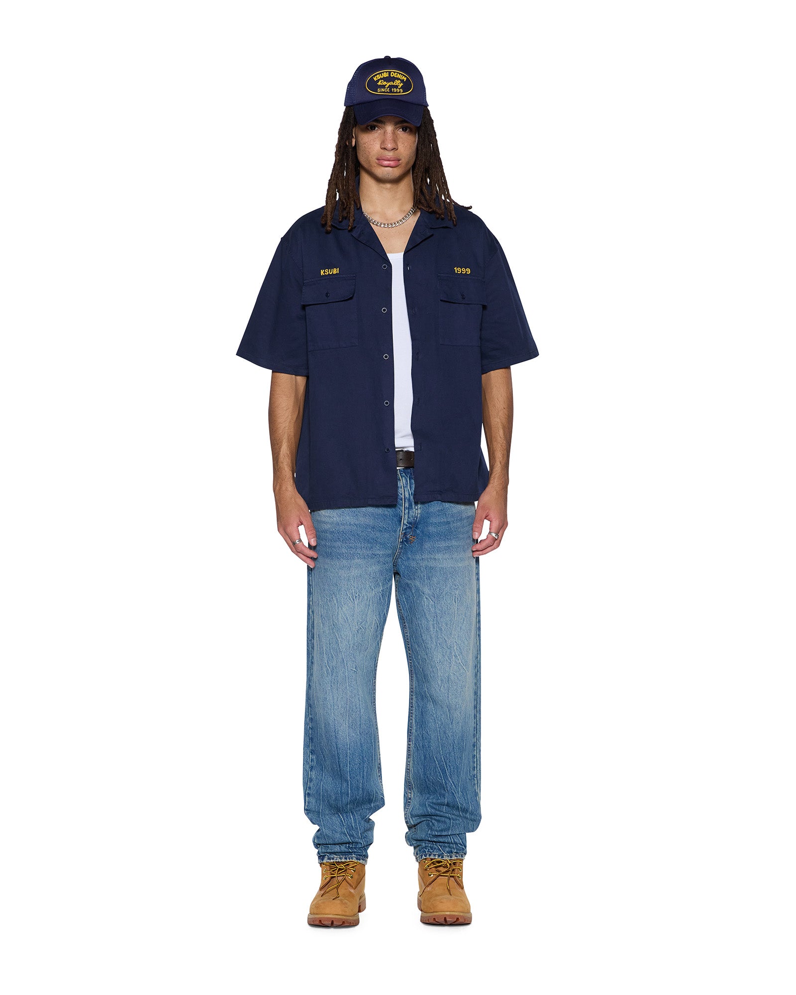 Mens Mekanik Boiler Ss Shirt Ink Blue Shirts - Image 2