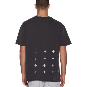 Mens Allday Biggie Ss Tee Faded Black Tees