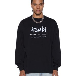 Mens Plated Ls Tee Black Tees
