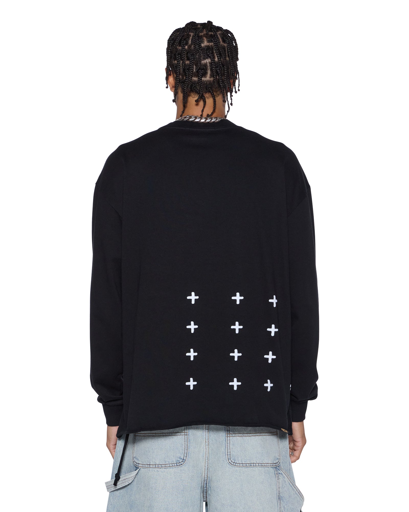 Mens Plated Ls Tee Black Tees - Image 2