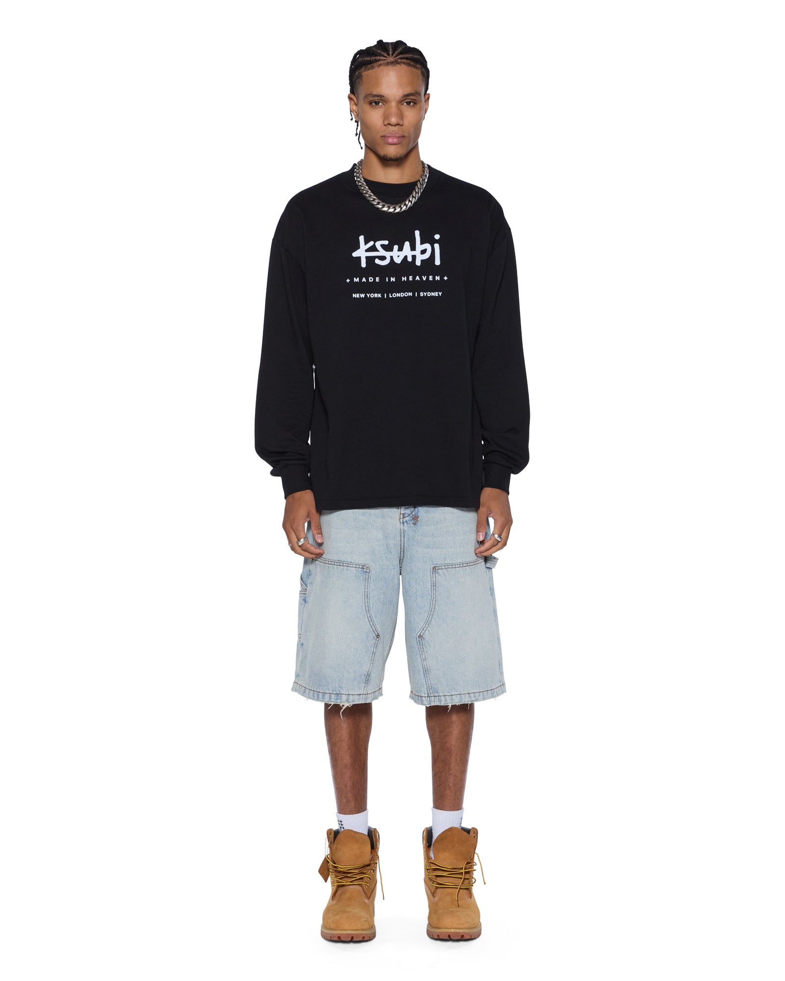 Mens Plated Ls Tee Black Tees - Image 3