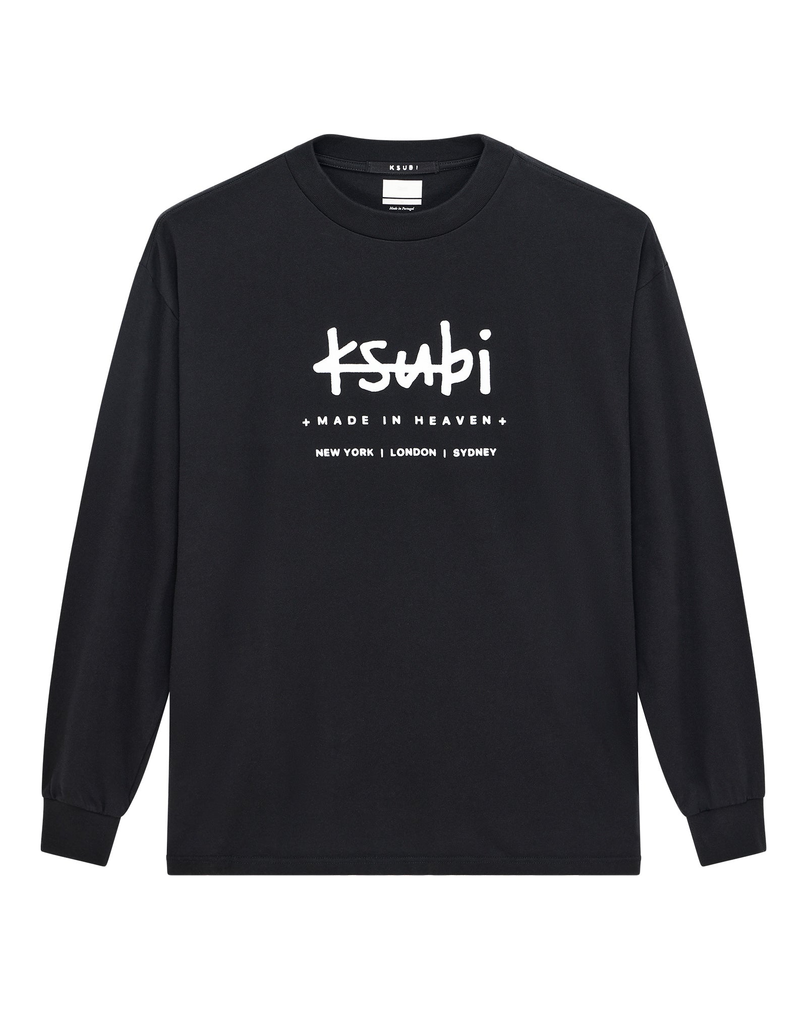 Mens Plated Ls Tee Black Tees - Image 4