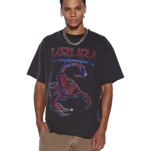 Mens Venom Ekcess Ss Tee Faded Black Tees