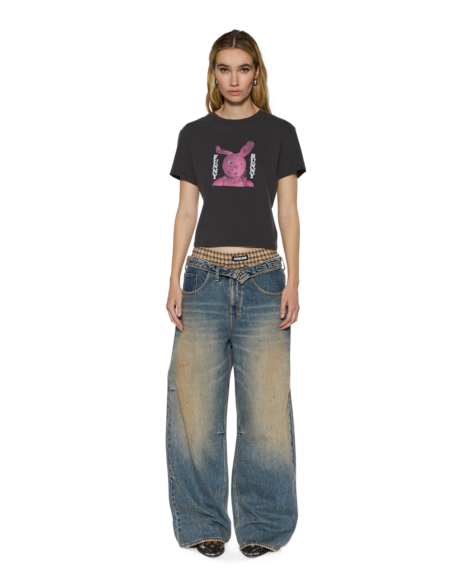 Womens Ksuper Dune Baggy Denim Jeans - Image 2