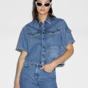 Cargo Short Sleeve Shirt Heritage - Blue Denim