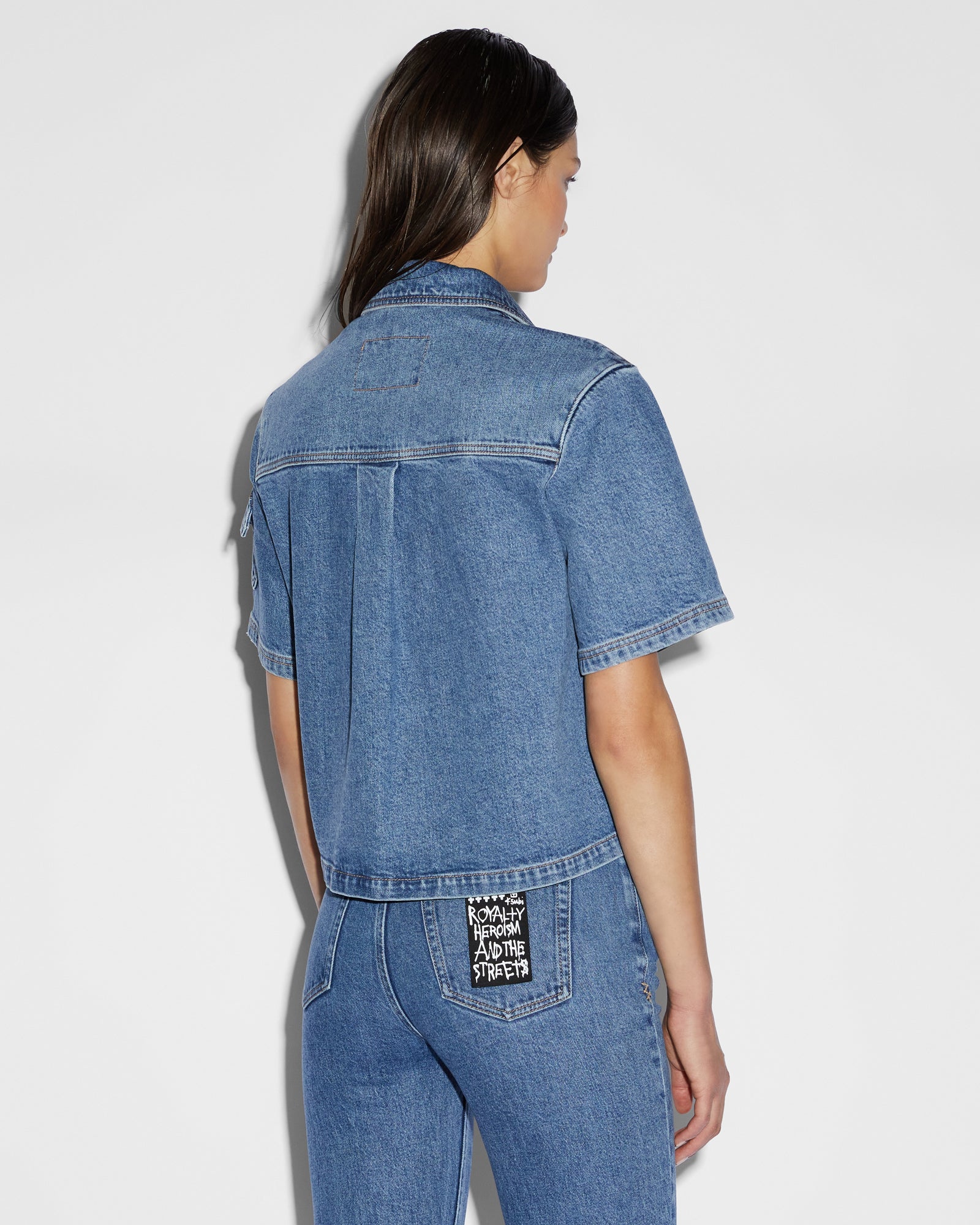 Cargo Short Sleeve Shirt Heritage - Blue Denim - Image 4