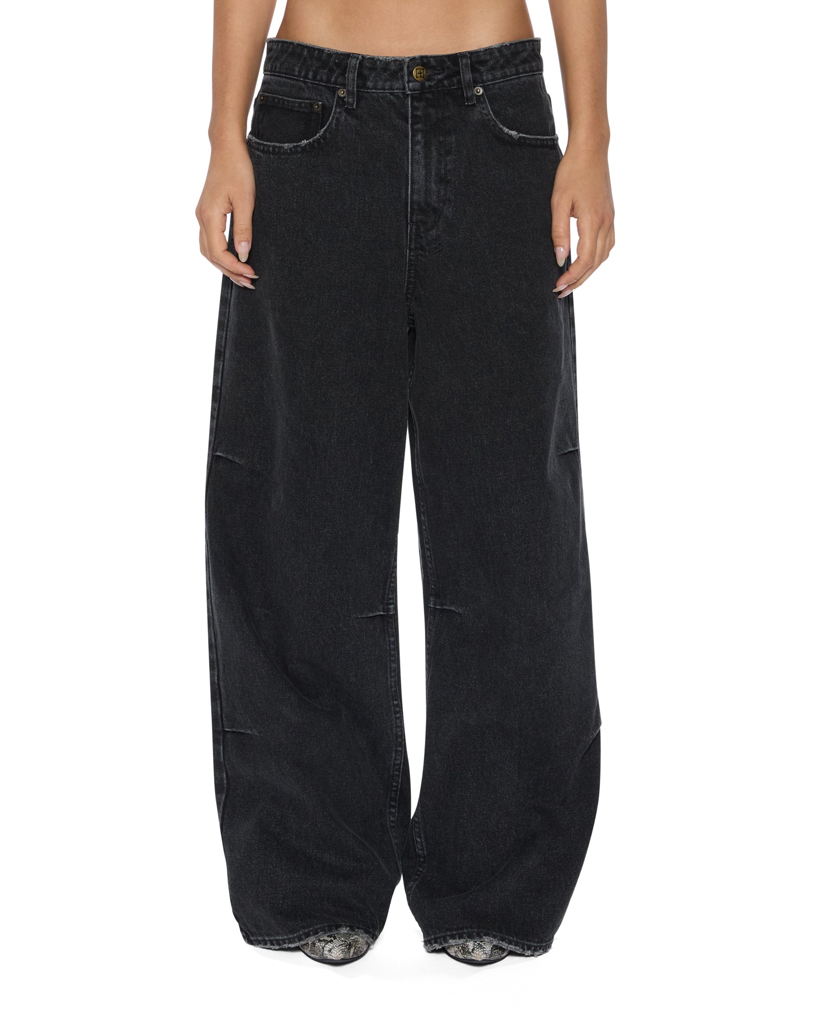 Womens Ksuper Temper Baggy Denim Jeans - Image 3
