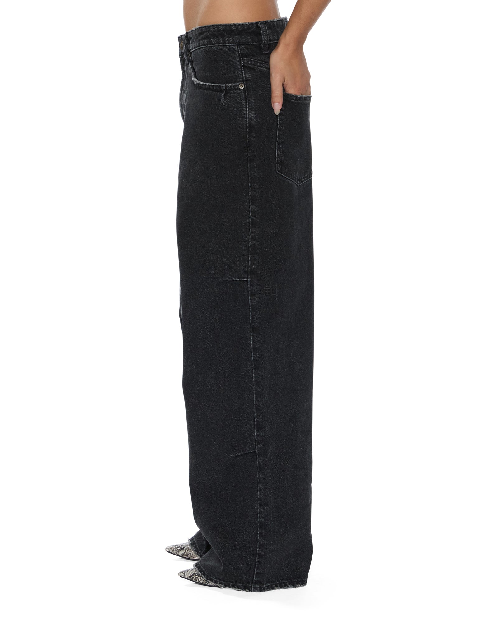 Womens Ksuper Temper Baggy Denim Jeans - Image 4