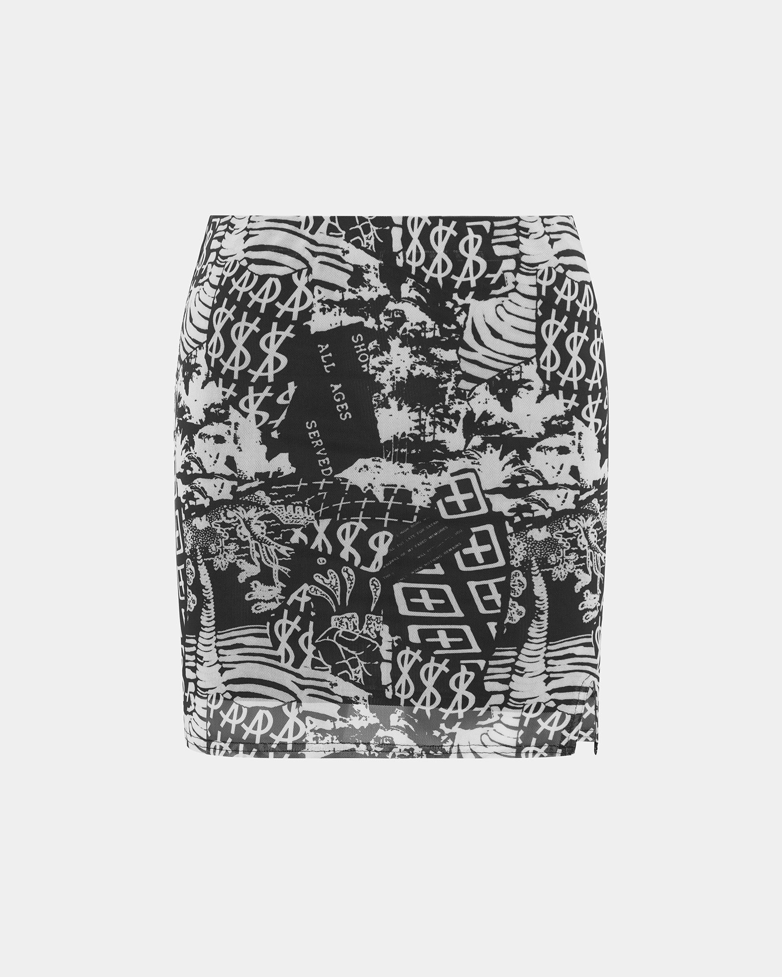 Buy Graf Low Mini Skirt | Printed Mesh Skirt | KSUBI - Image 5