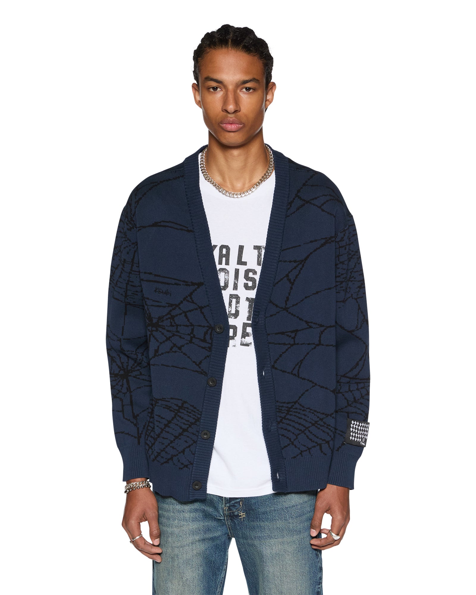 Lies Knit Gasoline Cardigan - Image 4