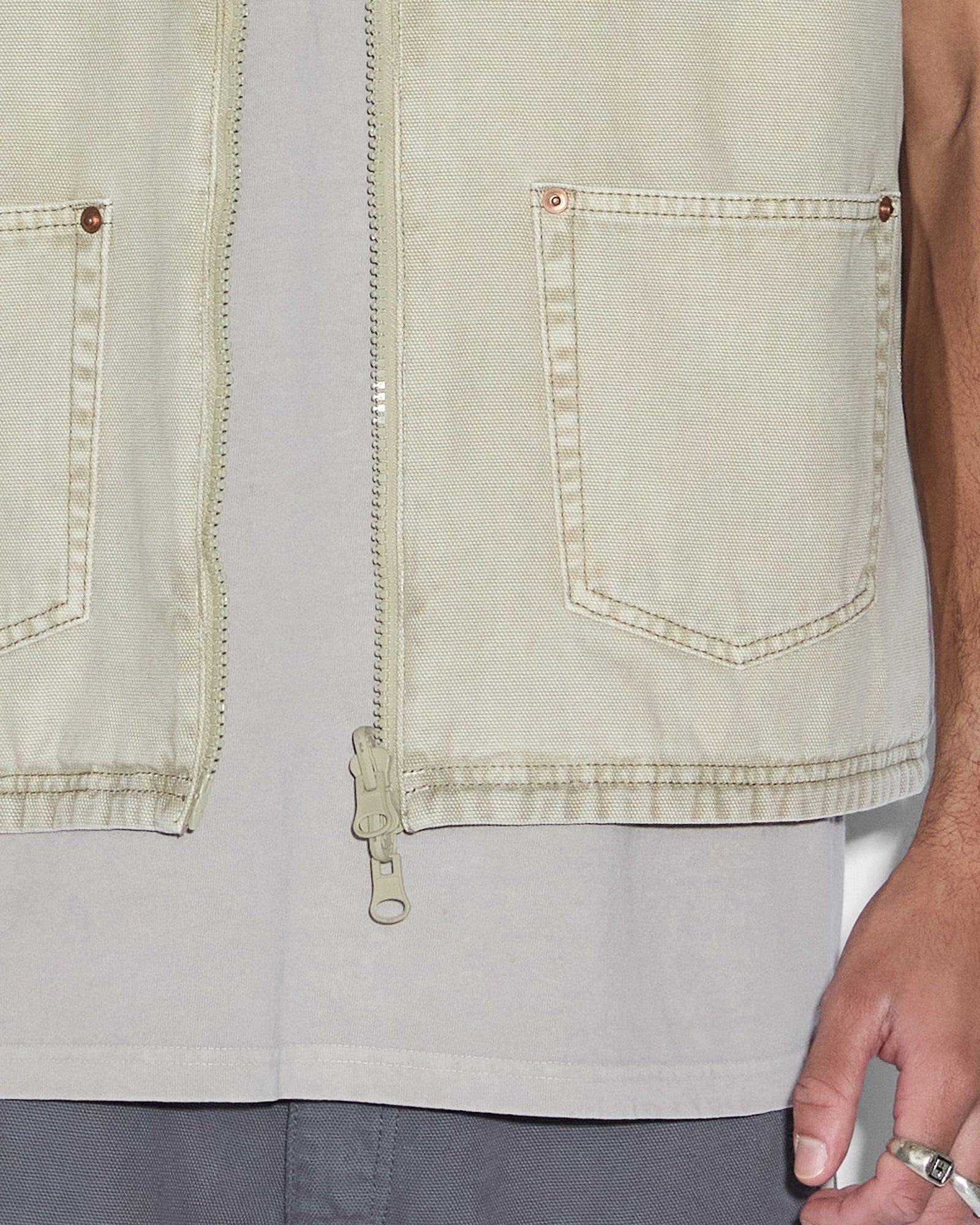 Battler Padded Vest - Khaki - Image 5