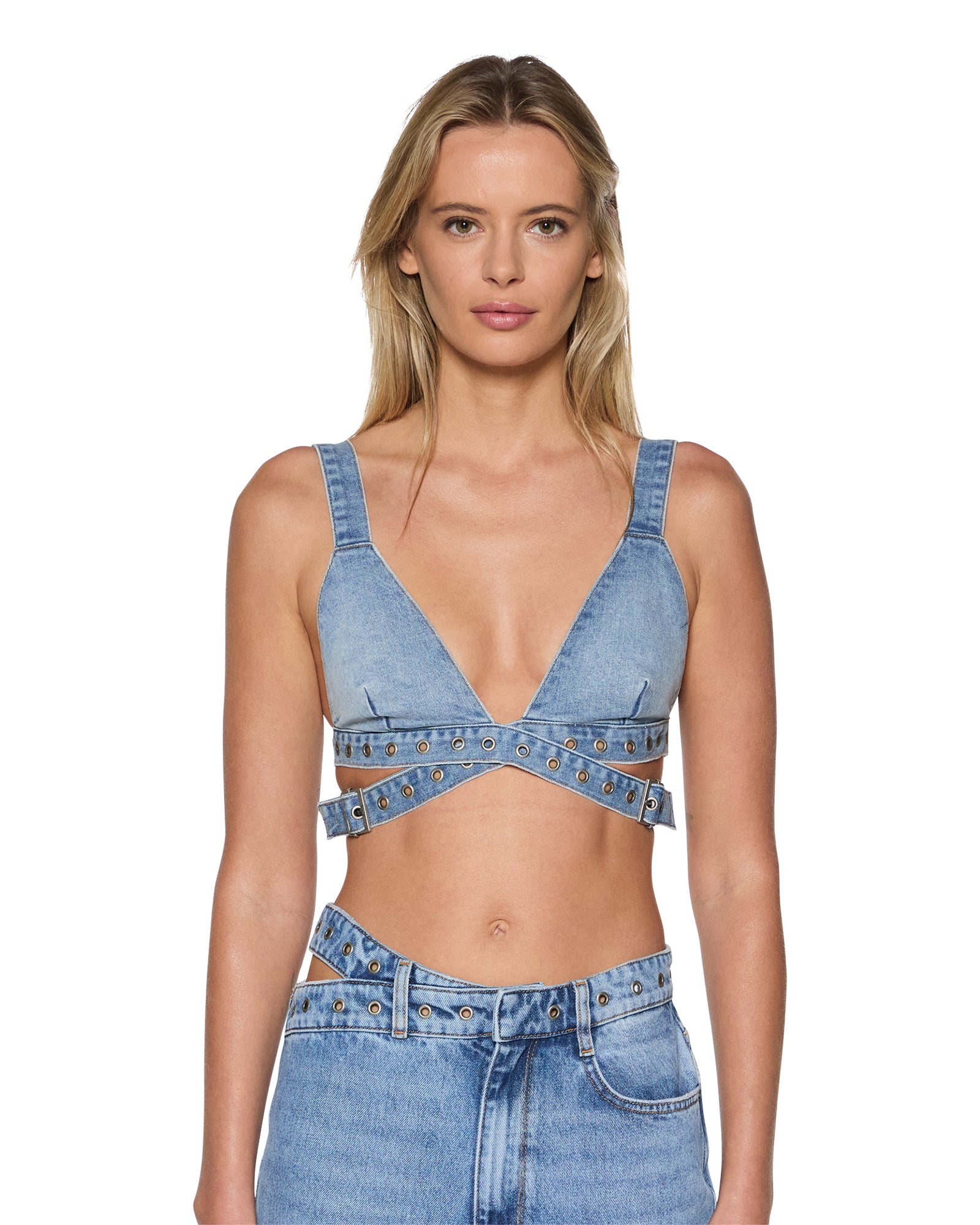 Crossover Chroma Denim Bralette - Image 4