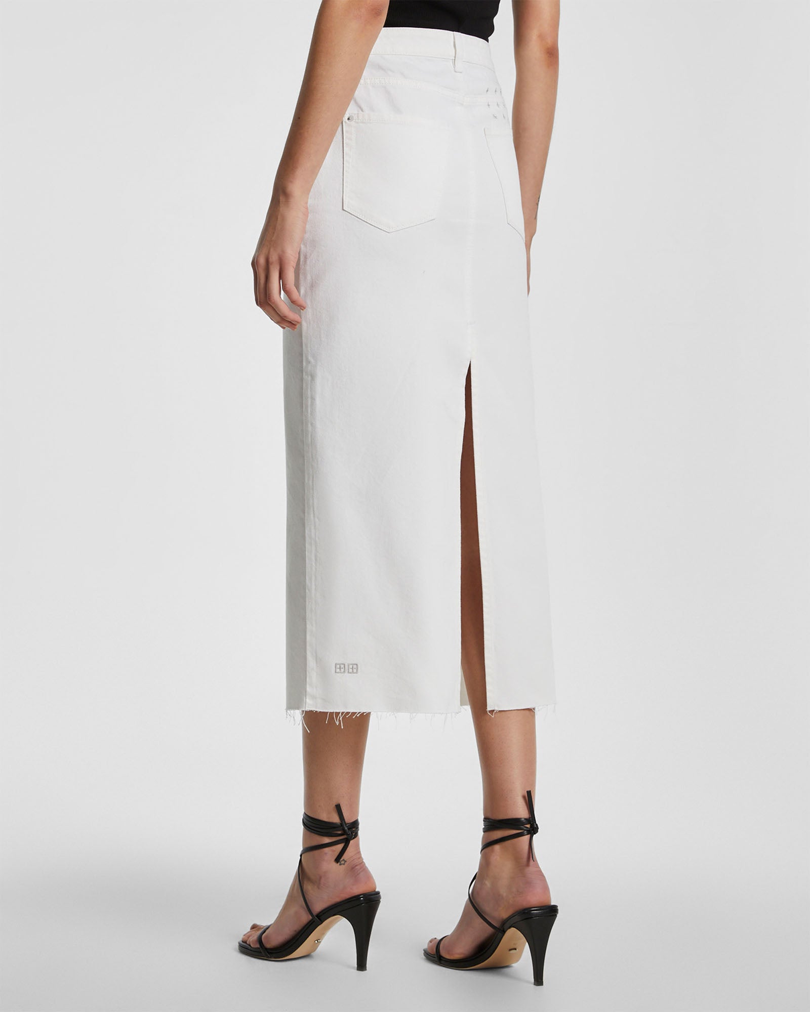 Graduate Midi Skirt Blanc - Image 3