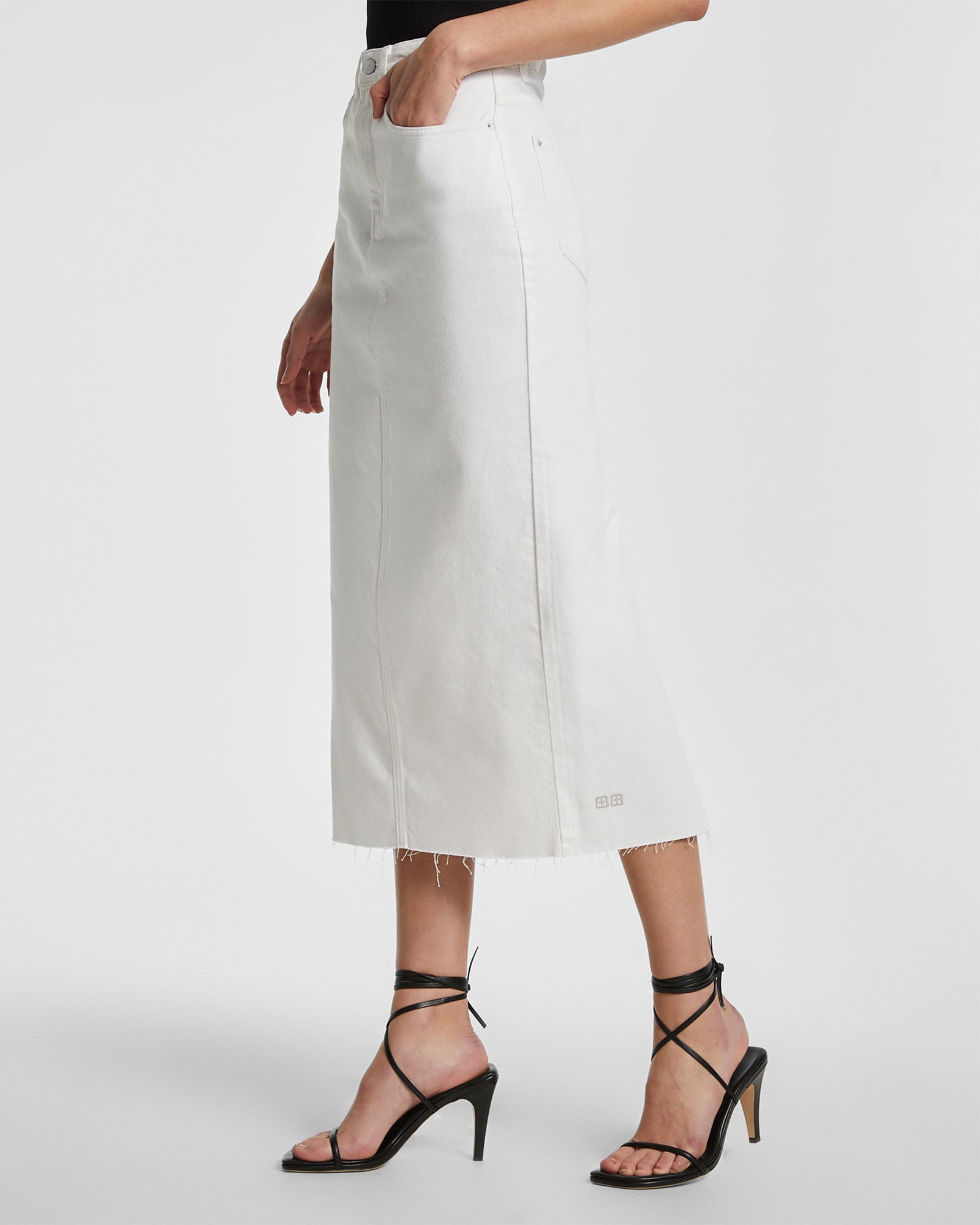 Graduate Midi Skirt Blanc - Image 4