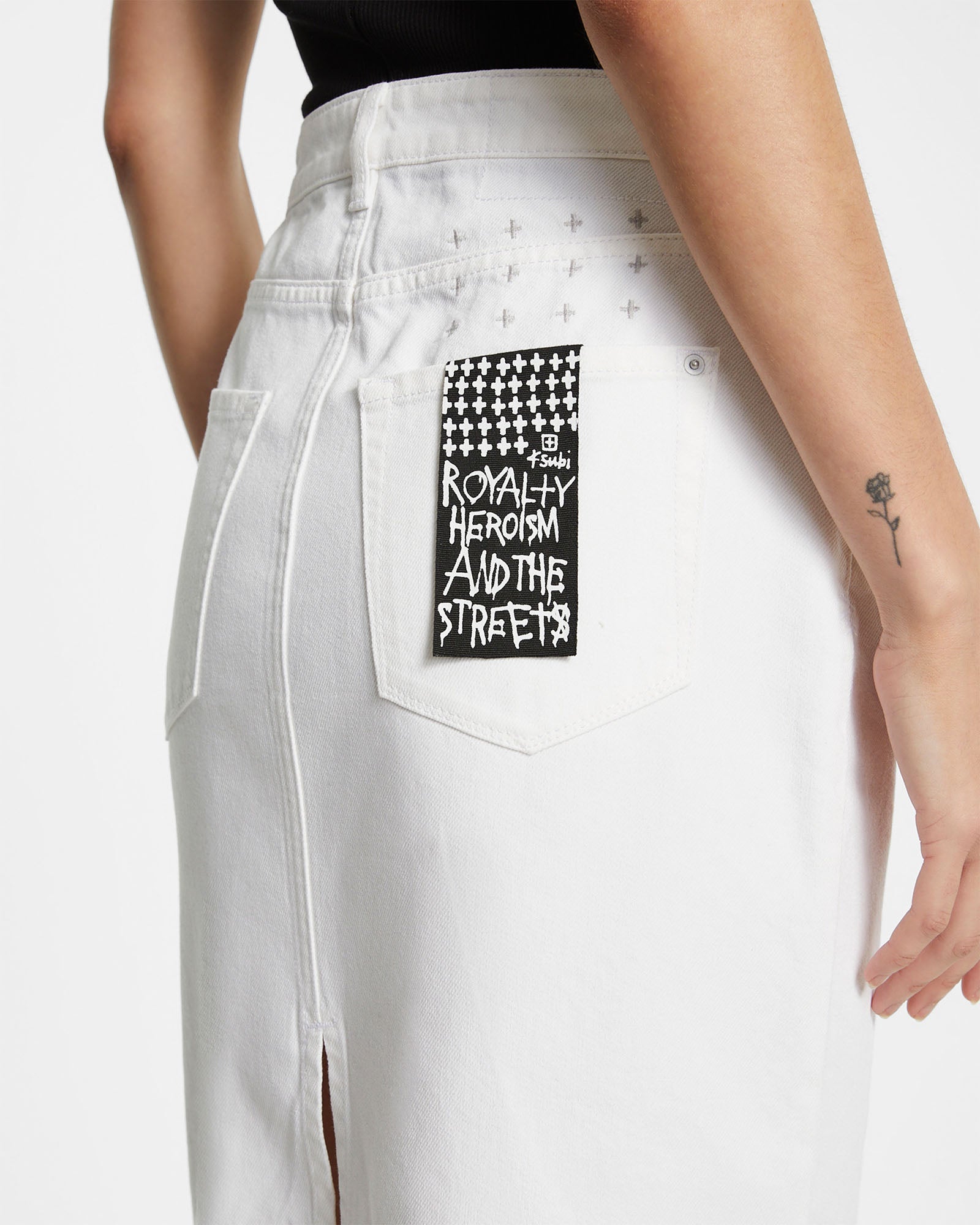 Graduate Midi Skirt Blanc - Image 5