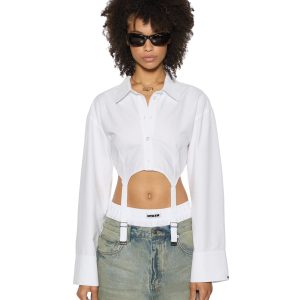 Womens Sasha Ls Shirt White Shirts