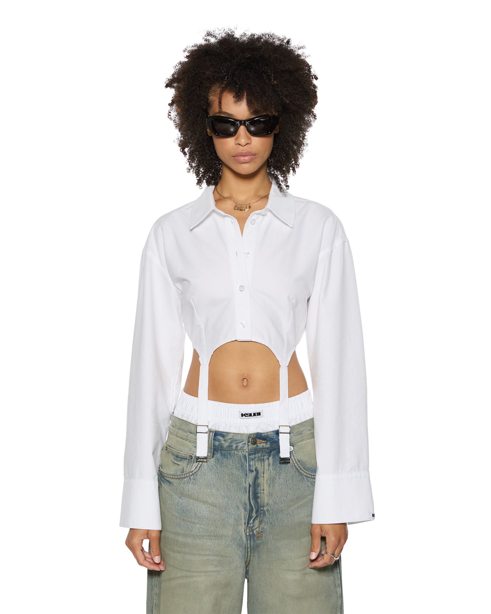 Womens Sasha Ls Shirt White Shirts - Image 3