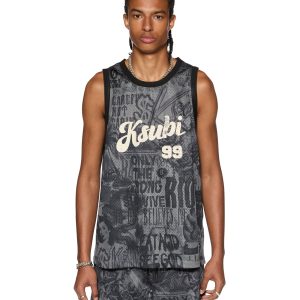 Sketch Pick Up Black Mesh Tank Top