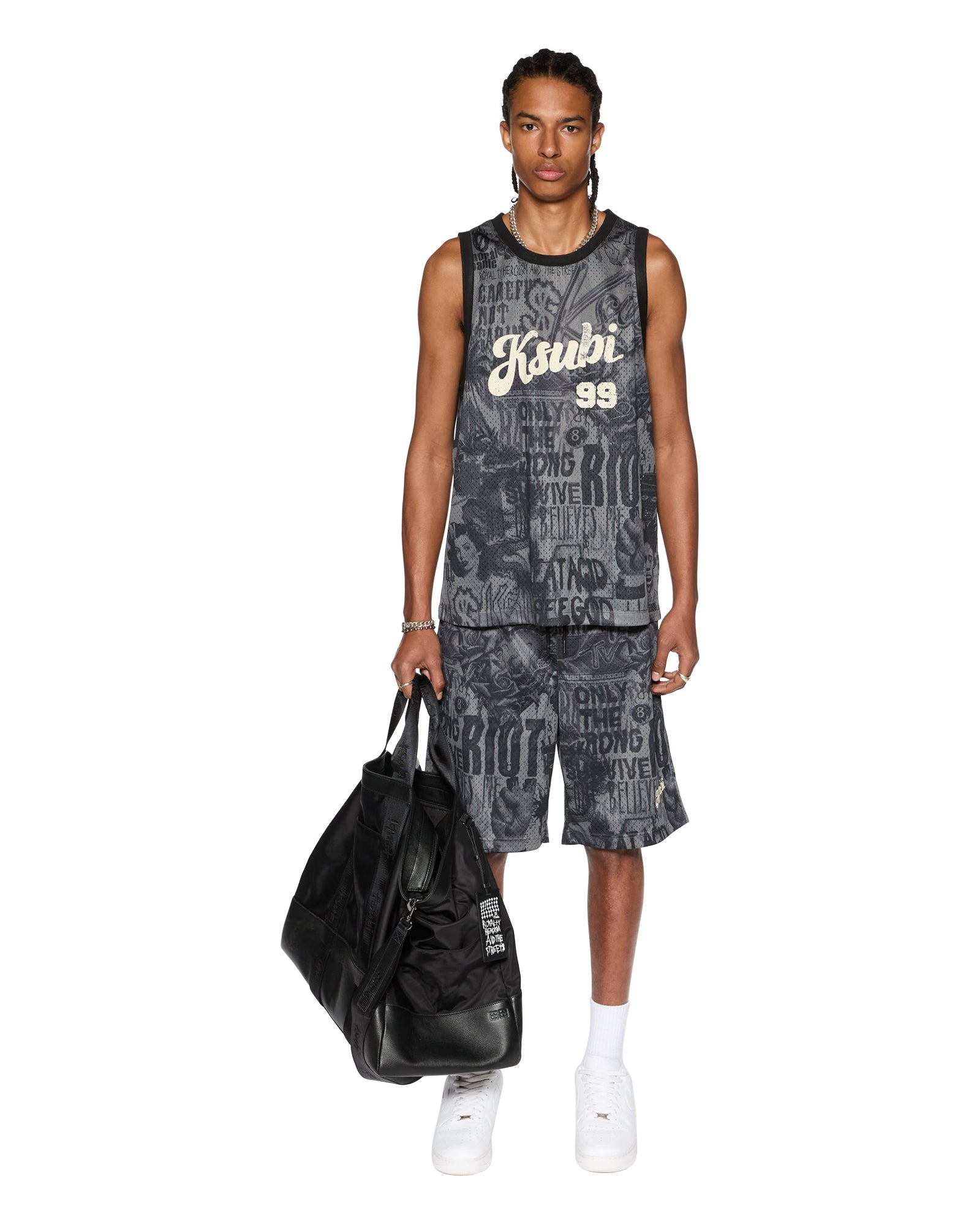 Sketch Pick Up Black Mesh Tank Top - Image 2