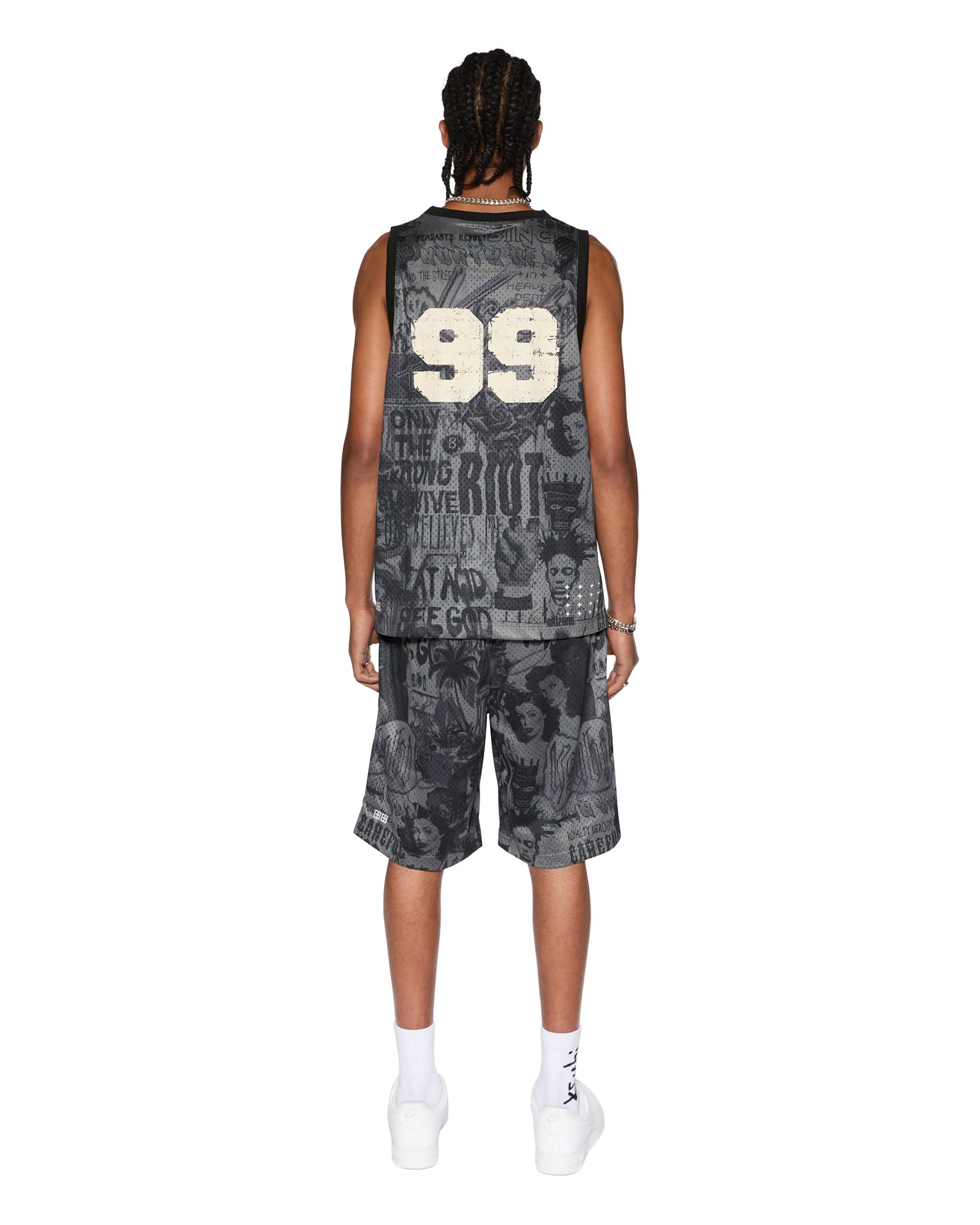 Sketch Pick Up Black Mesh Tank Top - Image 4