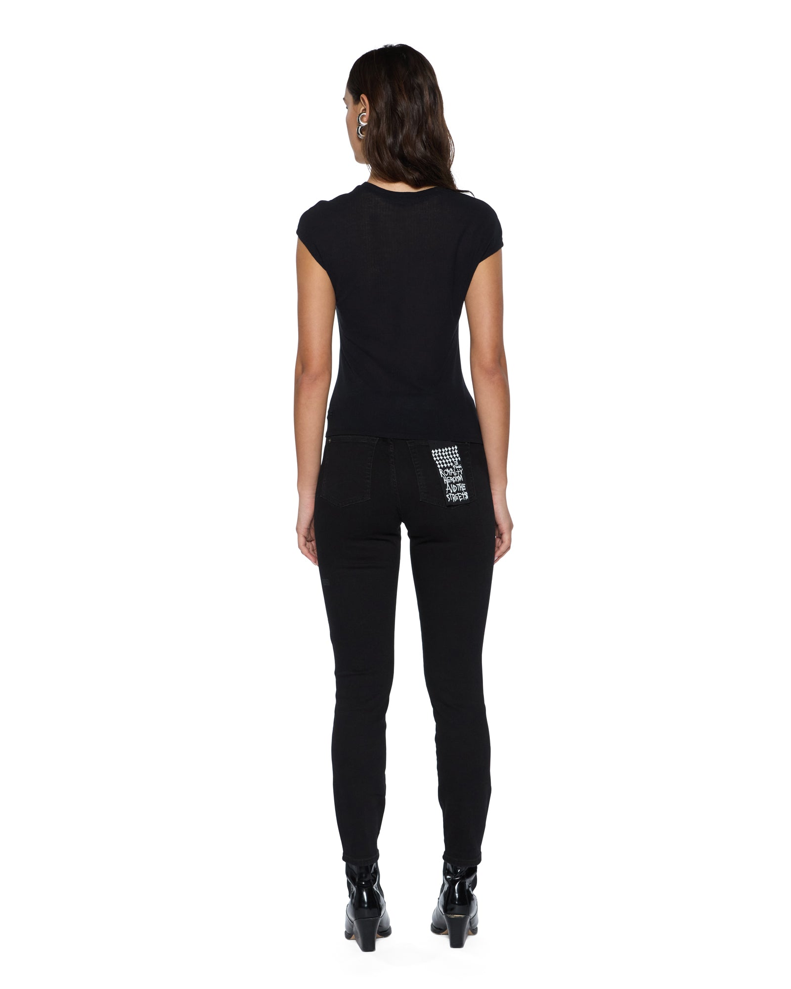 Womens Staple Ss Tee Black Sheer Tees - Image 4
