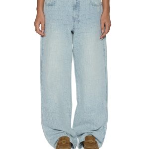 Womens Low Rider Tile Relaxed Denim Jeans