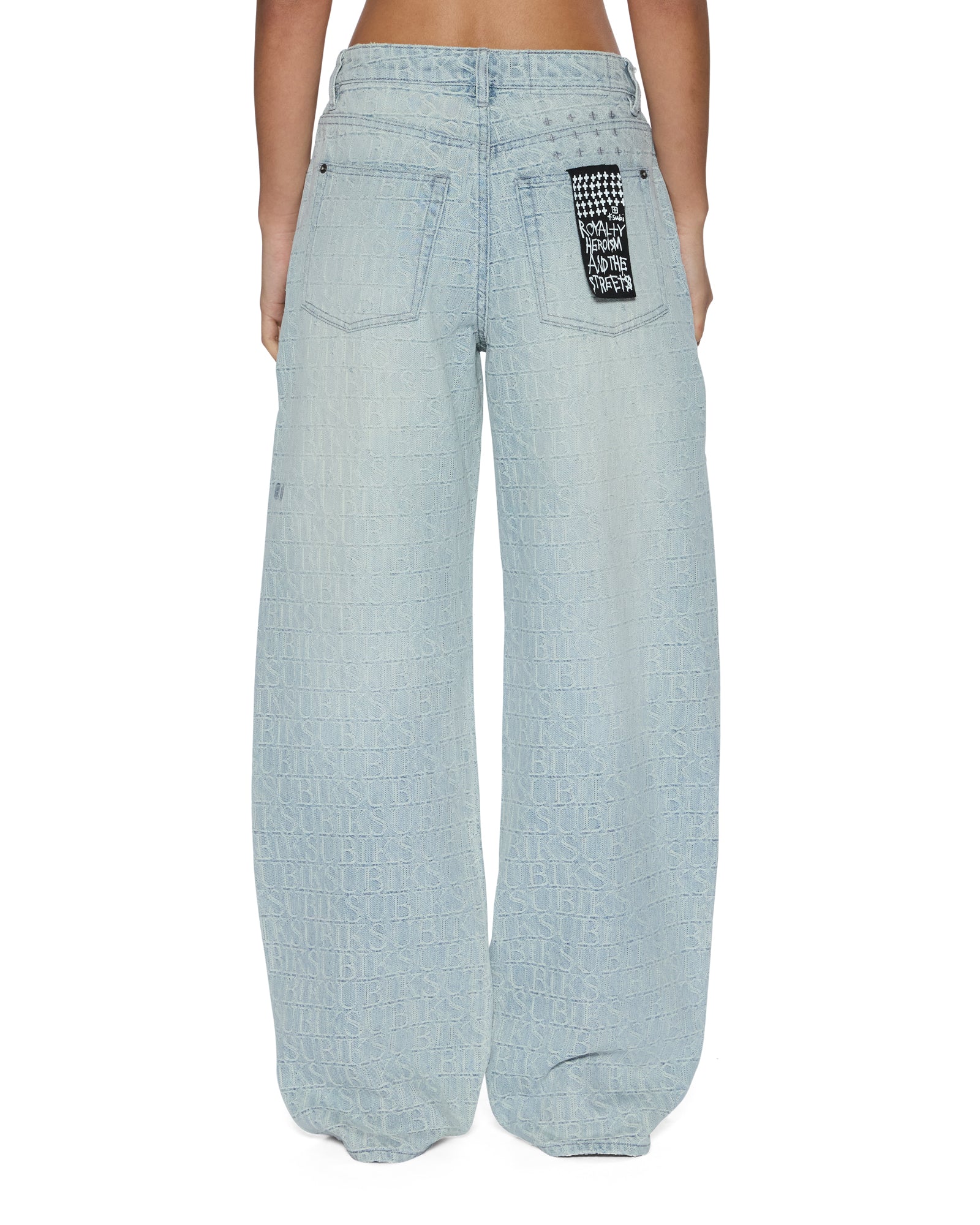 Womens Low Rider Tile Relaxed Denim Jeans - Image 6