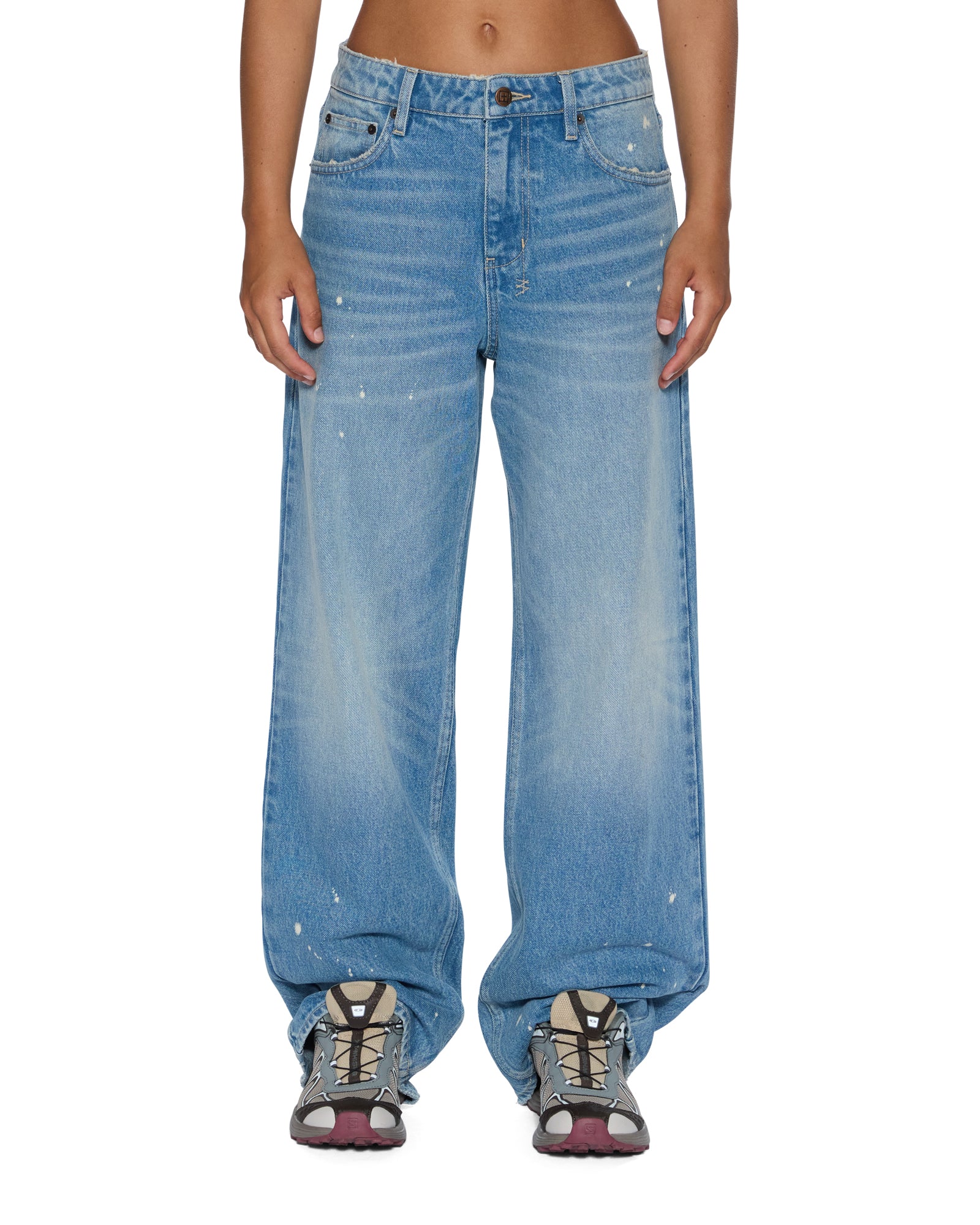 Womens Empire Jean Surge Relaxed Straight Denim Jeans