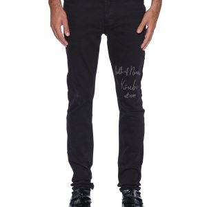 Mens Van Winkle Jasper Black Arch Skinny Denim Jeans