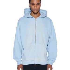 Mens Intruder Ekcess Zip Thru Hood Ice Mist Fleece