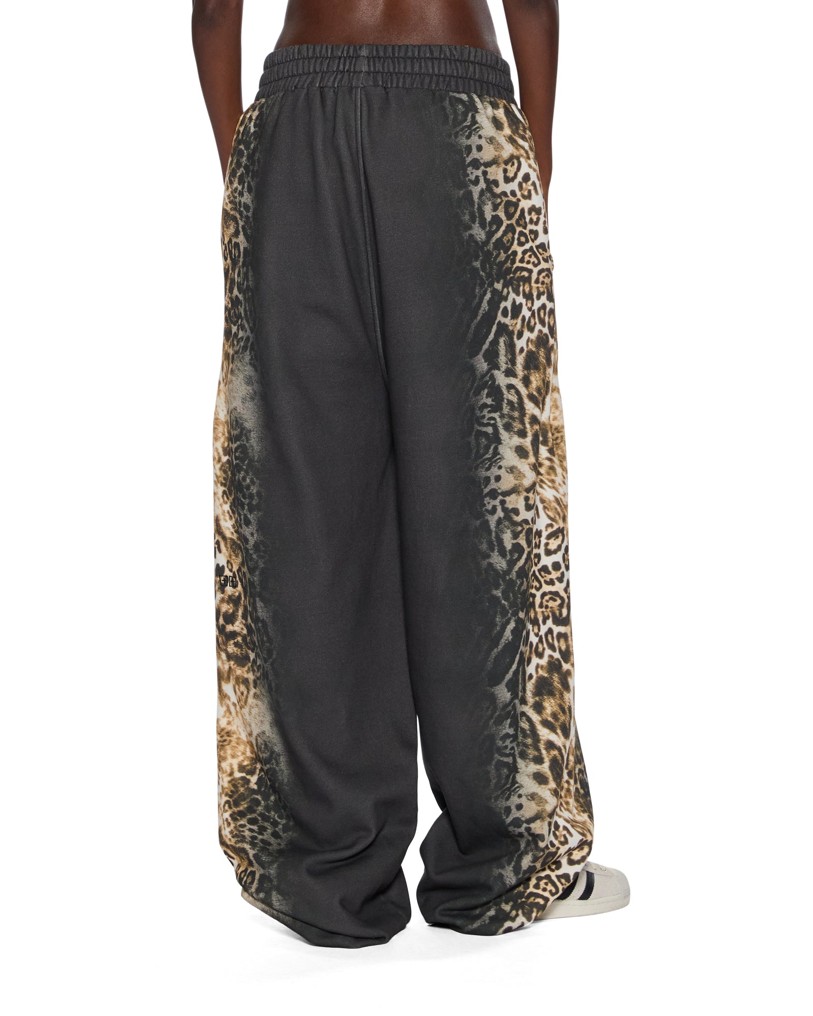 Womens Mowalola Trakpant Black Cheetah Pants - Image 5