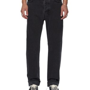Hazlow Selvedge NY Black Straight Leg Jeans