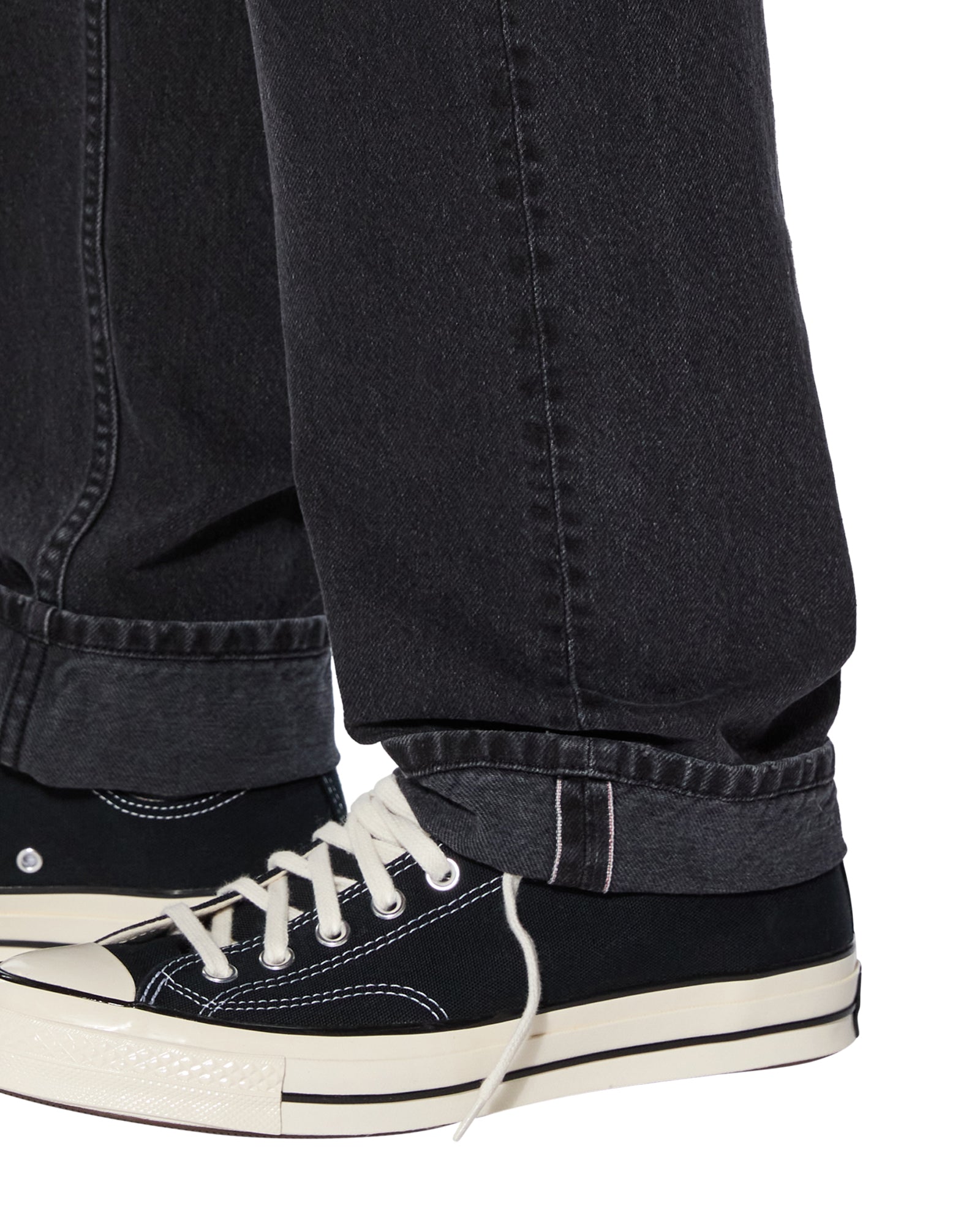 Hazlow Selvedge NY Black Straight Leg Jeans - Image 2