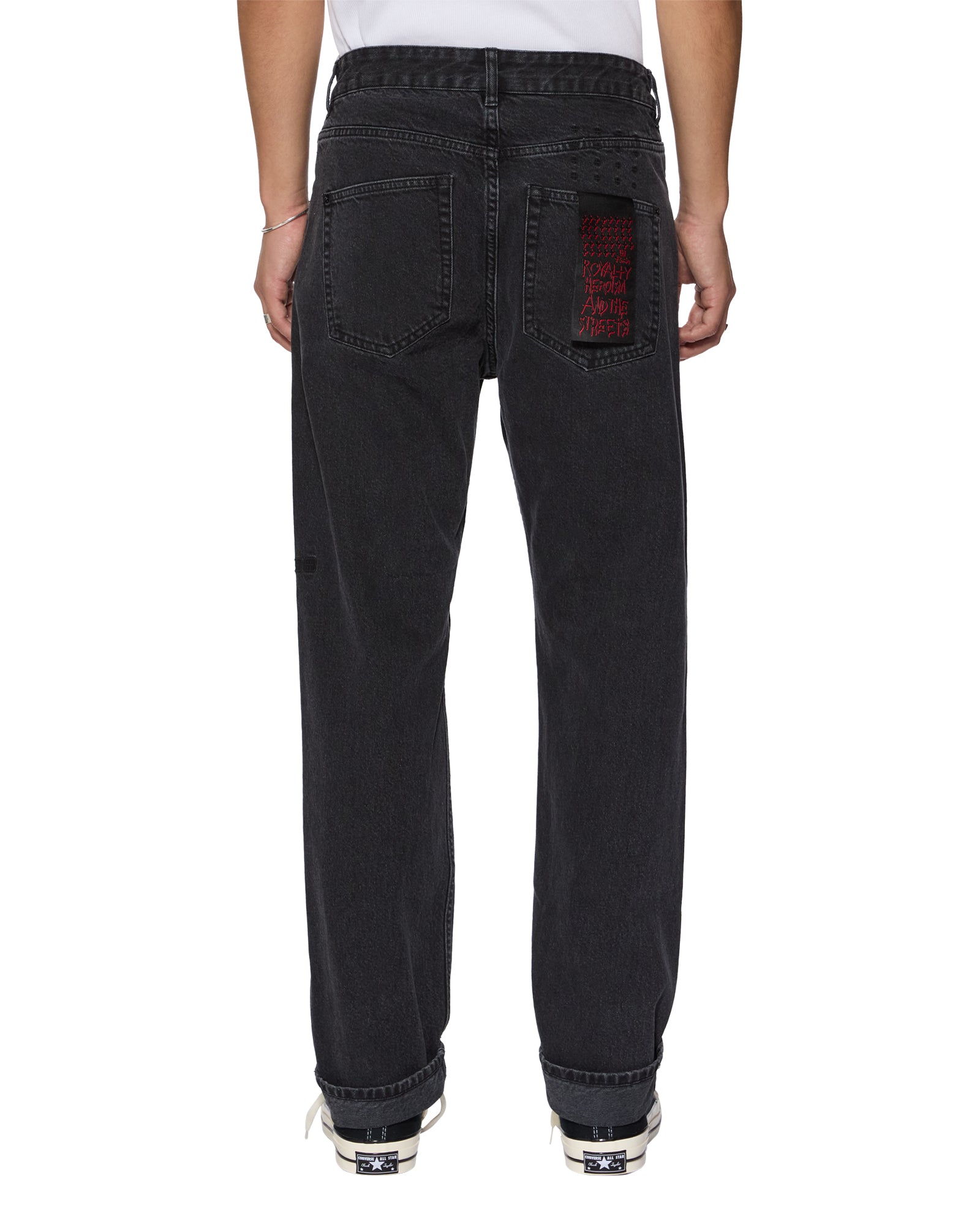 Hazlow Selvedge NY Black Straight Leg Jeans - Image 7