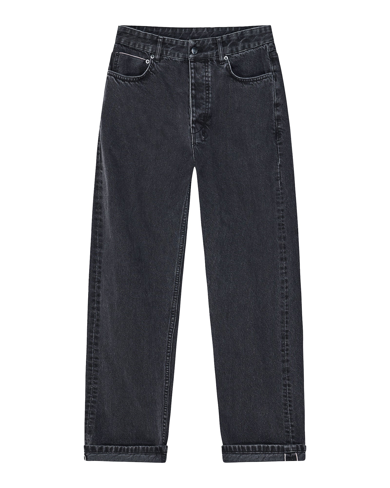 Hazlow Selvedge NY Black Straight Leg Jeans - Image 8
