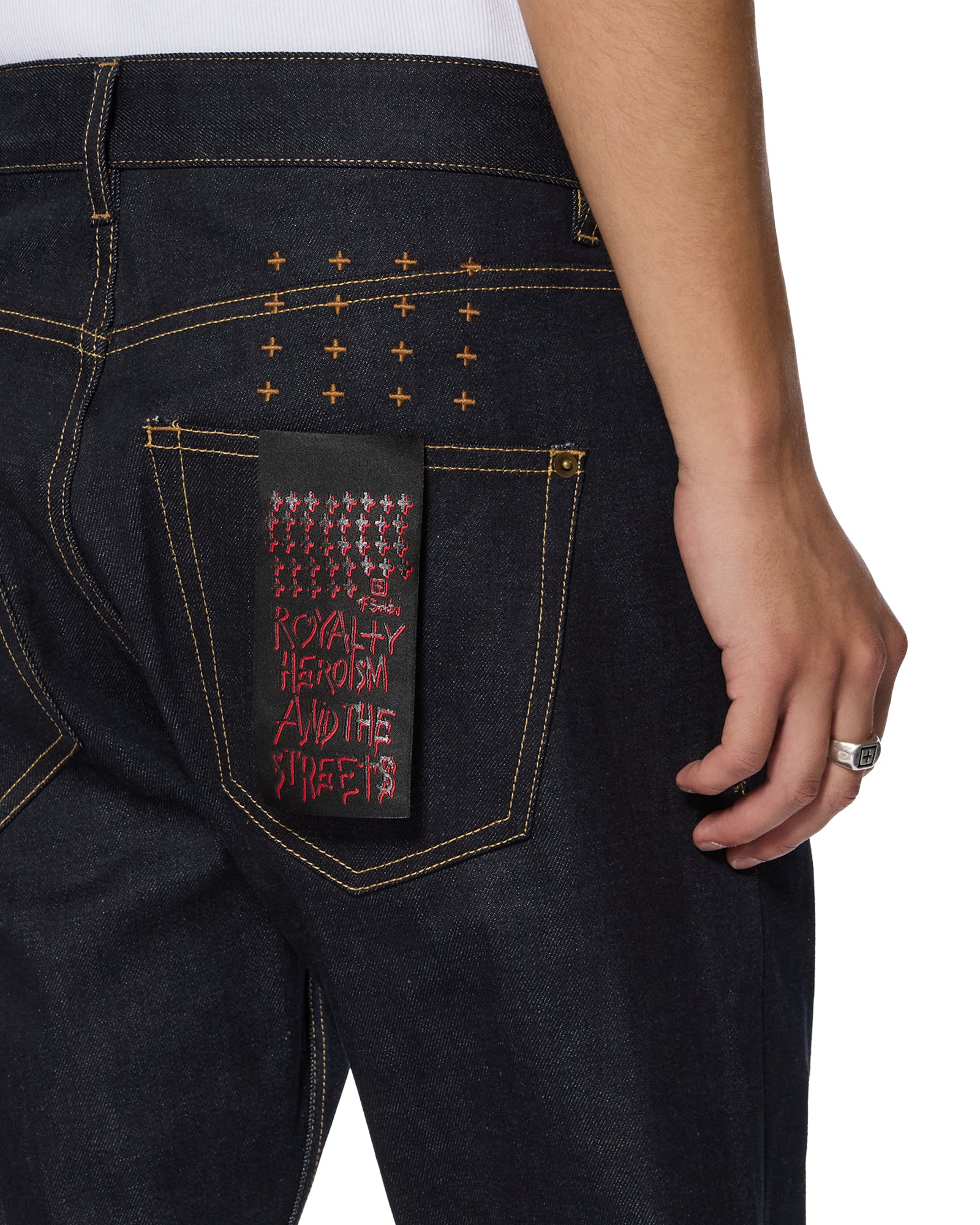 Hazlow Selvedge Raw Blue Straight Leg Jeans - Image 2