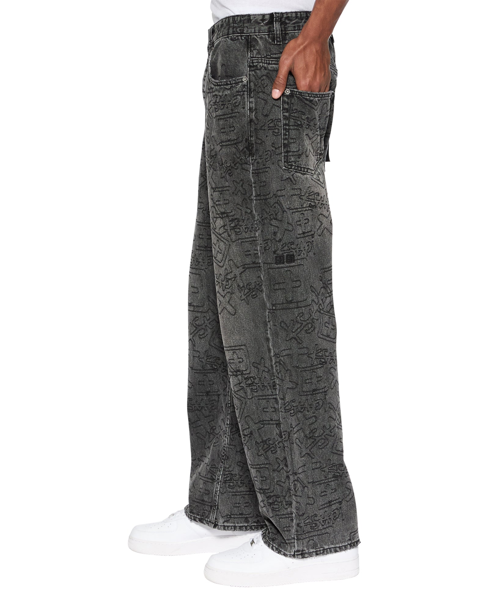 Maxx Stencil Stitch Straight Leg Jeans - Image 2