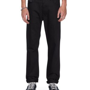 Mens Hazlow Selvedge Raw Black Straight Denim Jeans