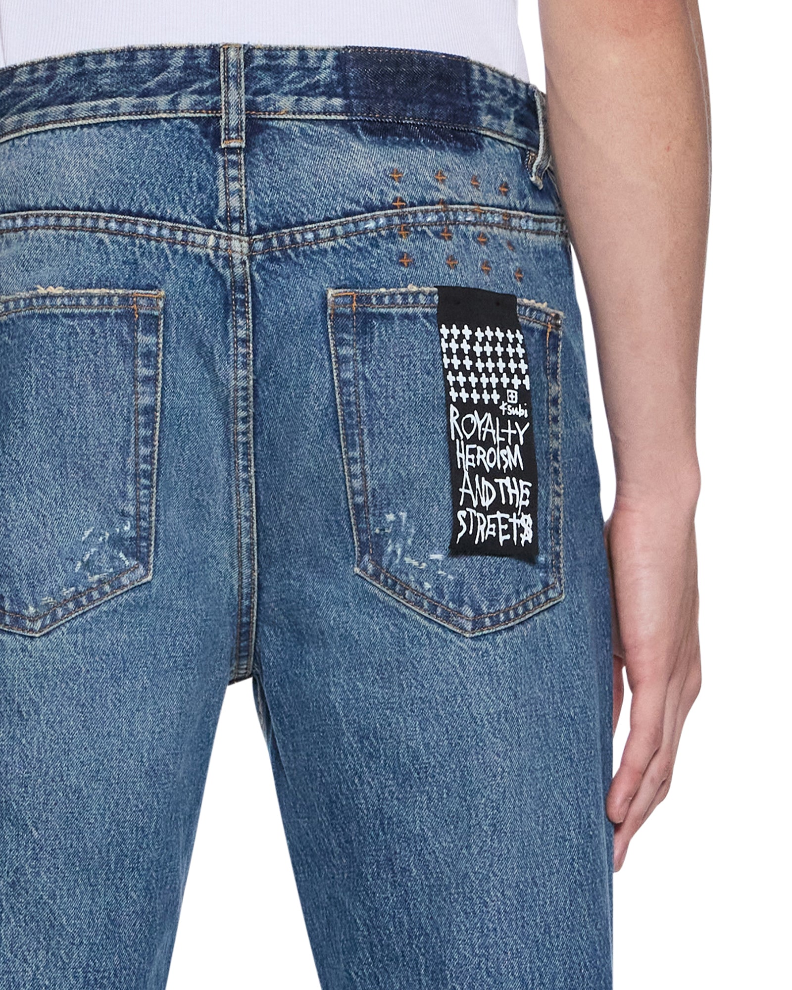 Mens Hazlow Relik Straight Denim Jeans - Image 3