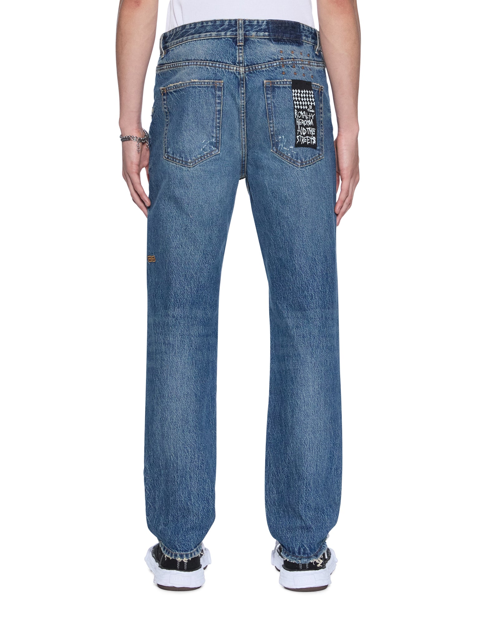 Mens Hazlow Relik Straight Denim Jeans - Image 4