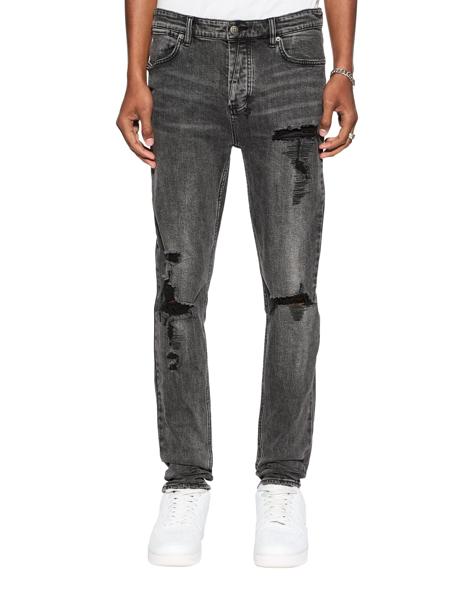 Van Winkle Angst Trashed | Black Stonewash Jeans