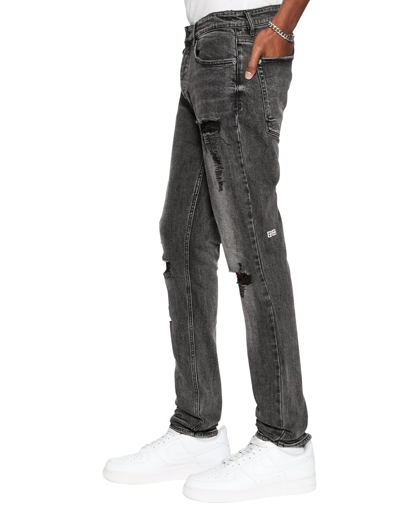 Van Winkle Angst Trashed | Black Stonewash Jeans - Image 3