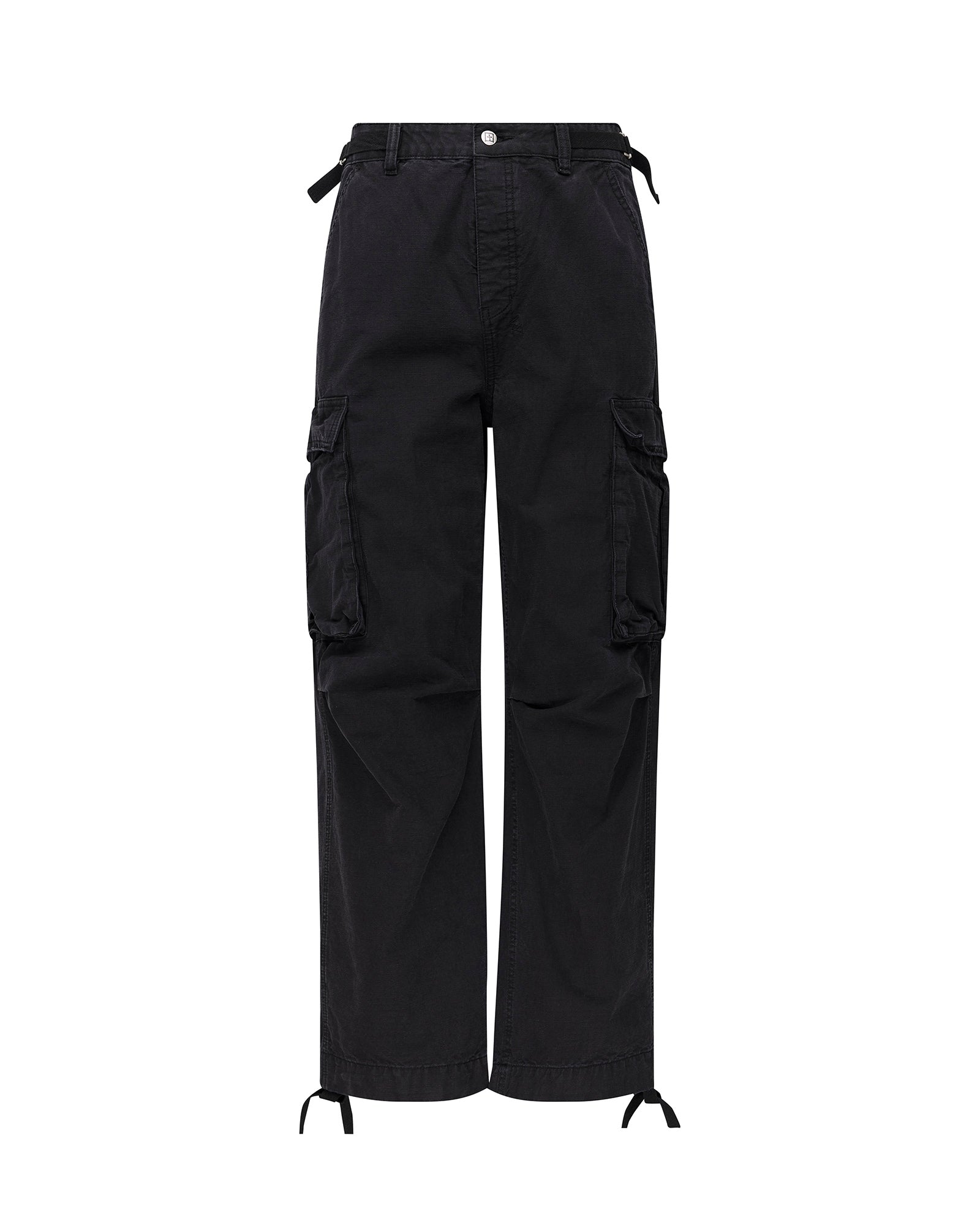 Mens Maxx Fugitive Cargo Worn Black Pants - Image 4