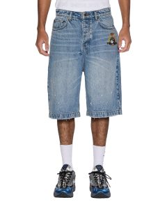 Mens Maxx Short 70'S Blue Trashed Walkshorts